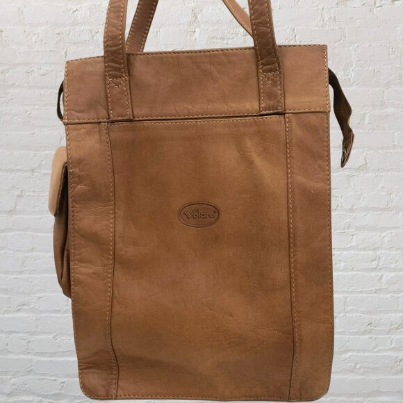 Volare Brown Genuine Leather Tote Bag Shoulder Purse Medium Handbag - Picture 2 of 15